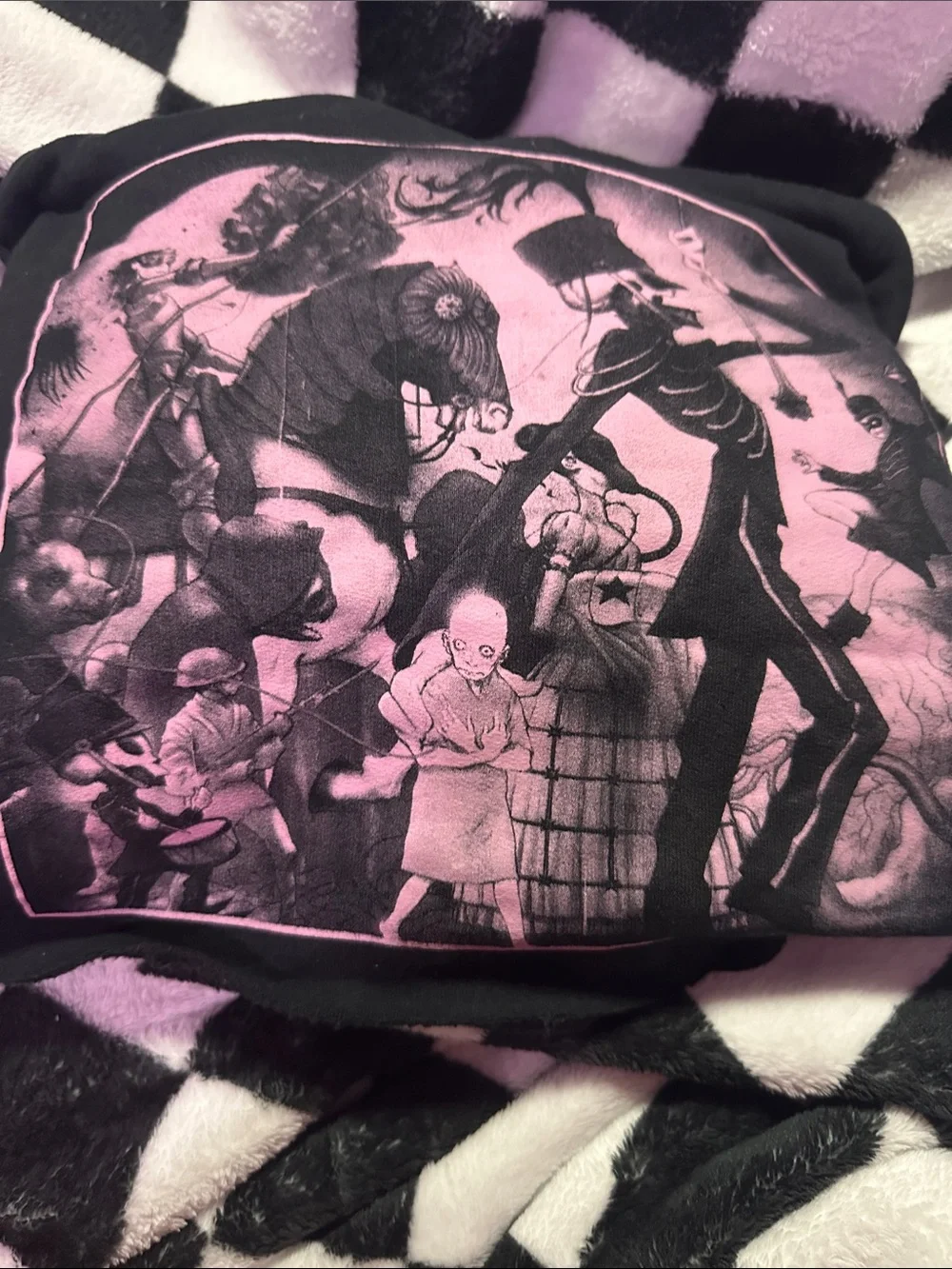 My Chemical Romance Black Cropped Hoodie with Pink Graphic - Picture 5 of 6